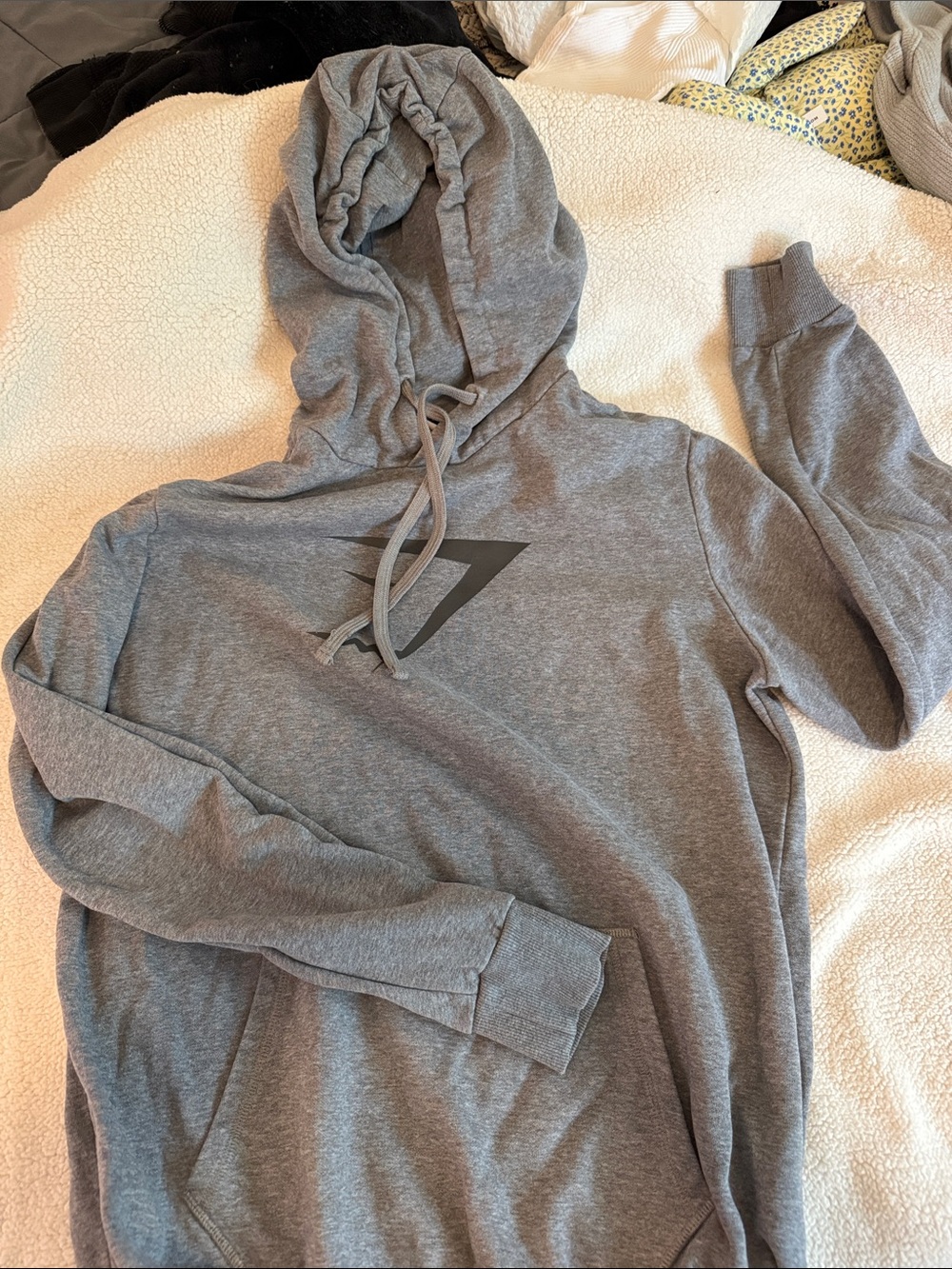 Men's Gray Gymshark Pullover Hoodie Sweatshirt